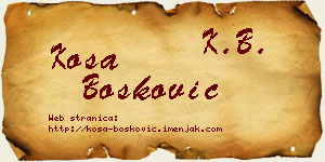 Kosa Bošković vizit kartica